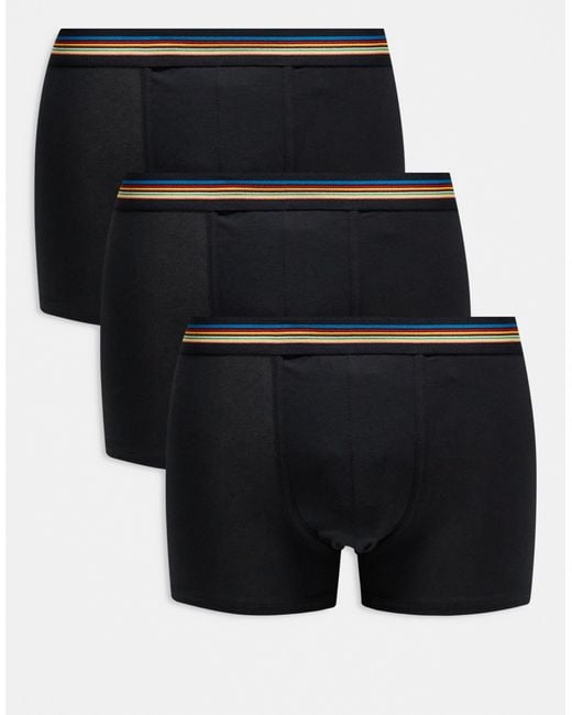 Paul Smith – 3er-pack trunk-unterhosen in Black für Herren