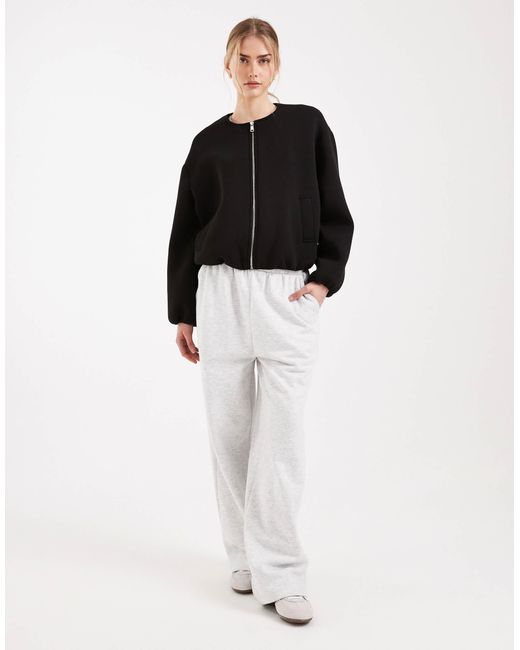 Bomber en tissu effet néoprène ONLY en coloris Black