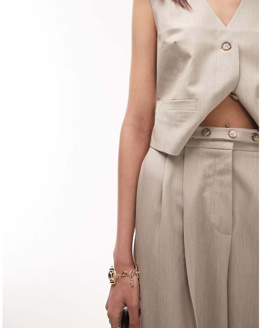 TOPSHOP Natural Waistcoat