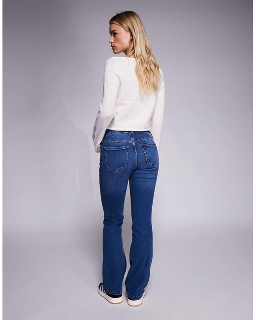 River Island Blue Mid Rise Bootcut Jeans