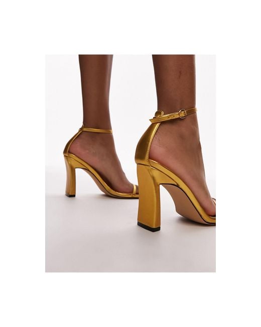 TOPSHOP Brown – goldie – zweiteilige sandale