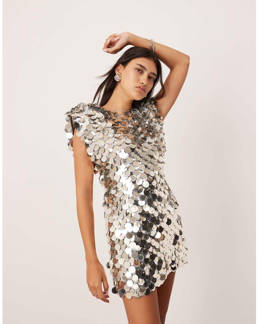 Mini dress with shoulder pads discount
