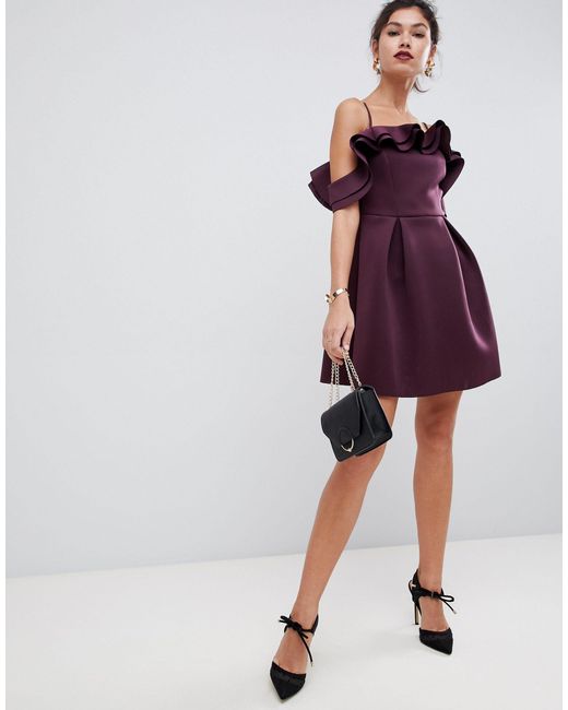 scuba cami prom mini dress