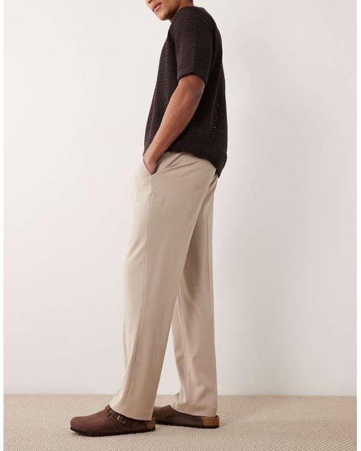ASOS Natural Flexmaxtm Smart Straight Pants for men