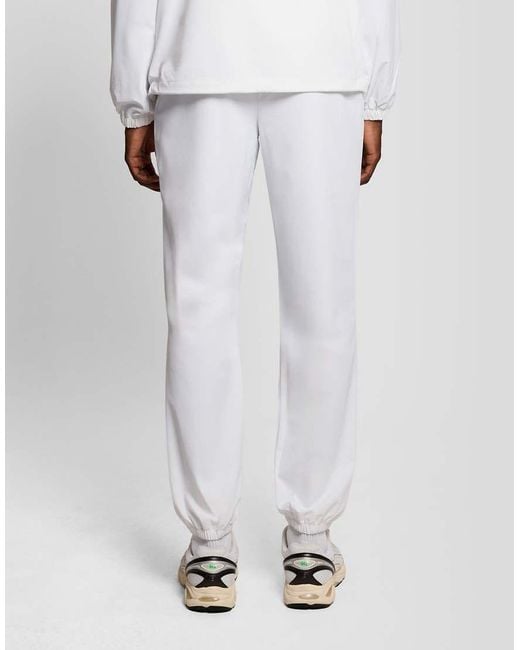 Lyle & Scott White Trousers Striped Trackies for men