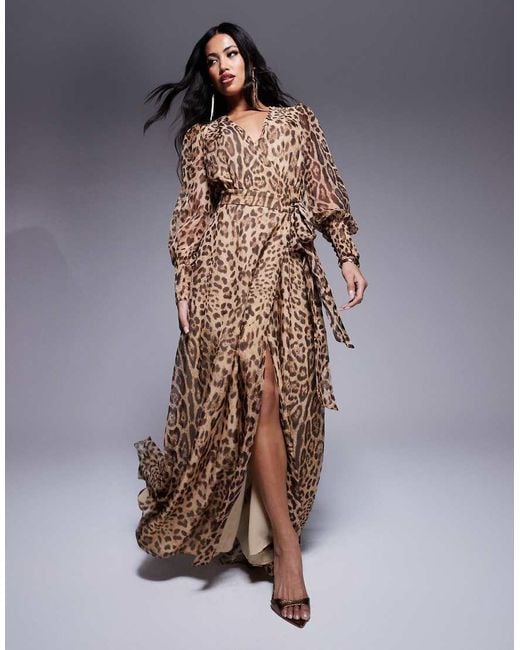 brown wrap maxi dress Goan Wrap Dress / Brown main image 0