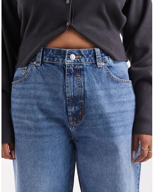 ASOS Blue Asos design curve – weite dad-jeans