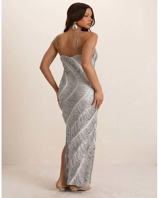 Missy Empire Natural Tassel Maxi Dress