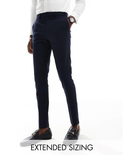 ASOS Blue Skinny Suit Pants for men