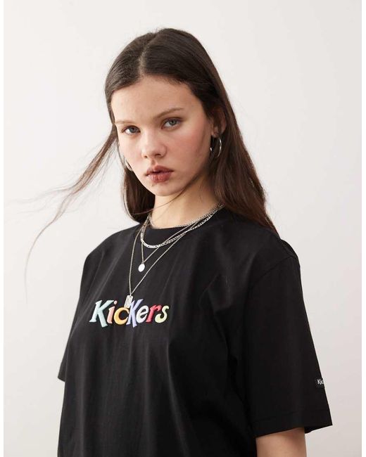 Kickers Black Unisex Oversized Graphic T-shrit