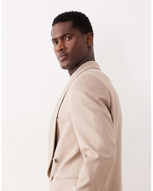 ASOS Natural Regular Tuxedo Jacket for men