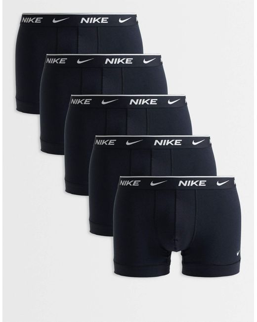 Nike Blue Essential Cotton 5 Pack Trunks for men