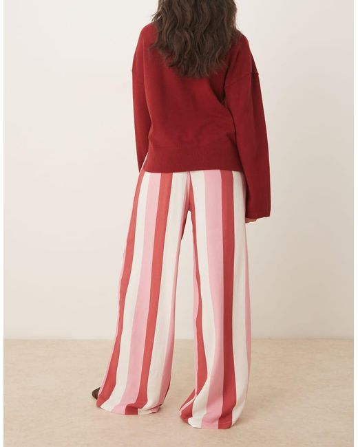 Pantaloni A Righe di ASOS in Pink