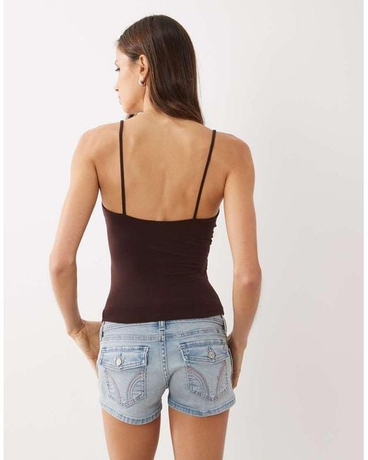 Cotton On Brown Fern Wrap Cami