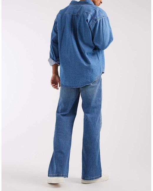 Wrangler Blue Loose Boot Fit Jeans for men