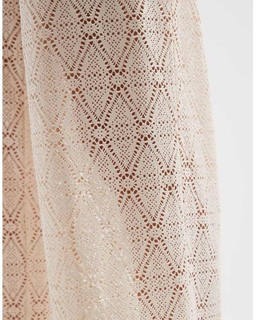 Vero Moda Natural Stretch Lace Wide Leg Pants