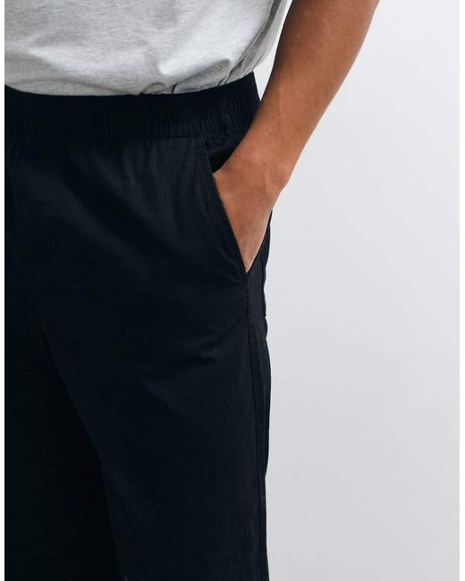 Only & Sons White Fade Loose Fit Cotton Trouser for men
