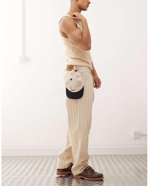 Obey Natural Classic baggy Stripe Jeans for men