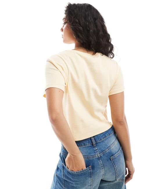Camiseta Pastel Con Diseño Encogido De Monki de color White