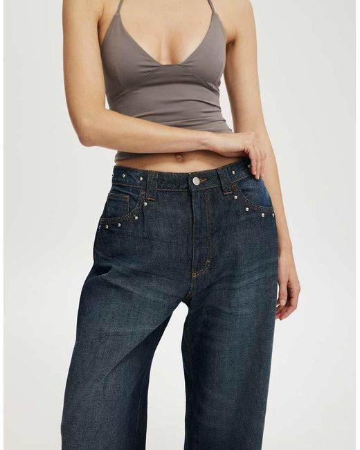 Cotton On Blue Low Super Baggy Jean
