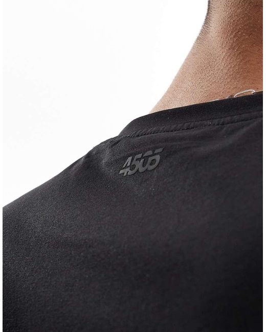 ASOS Black Slim Fit Performance T-shirt With Quick Dry Fabric for men