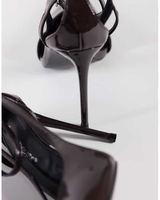 Public Desire White Allegedly Pointed Toe Heeled Pumps