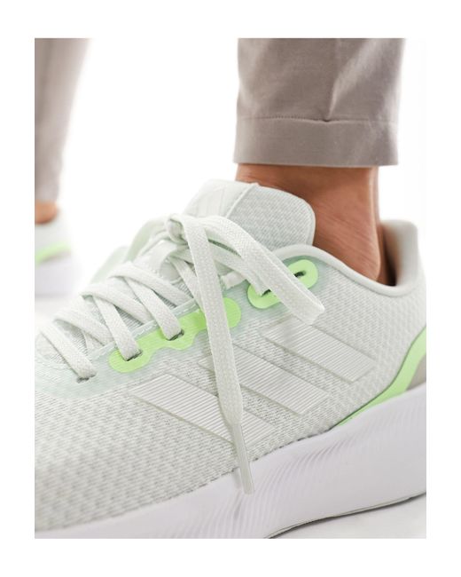 Adidas running - runfalcon 3.0 - sneakers e verde lime di Adidas Originals in White