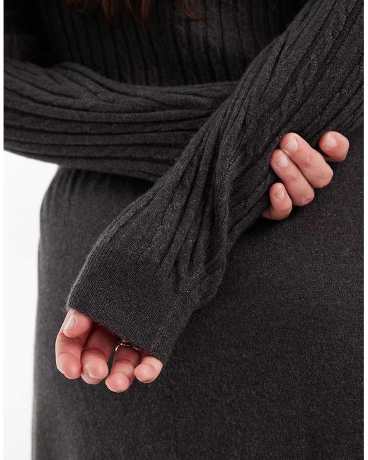 ONLY Black Cable Knitted Dress