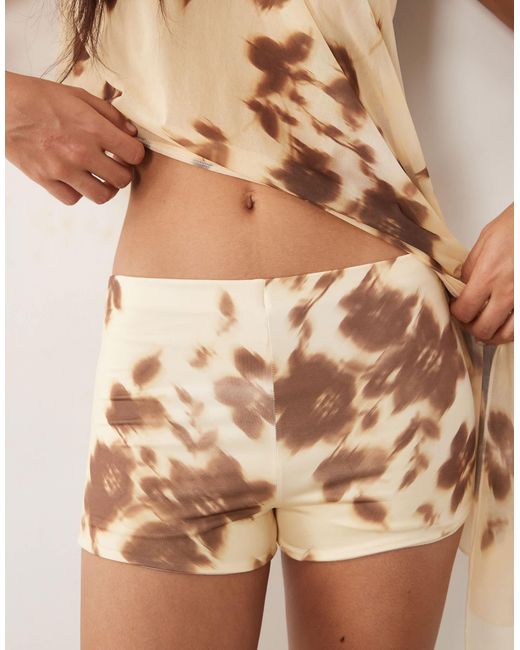 ASOS Natural Printed Shorts