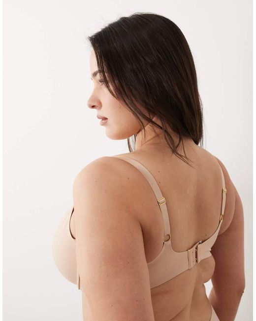 ASOS Brown Asos Design Curve Carla Smoothing Underwired Bra