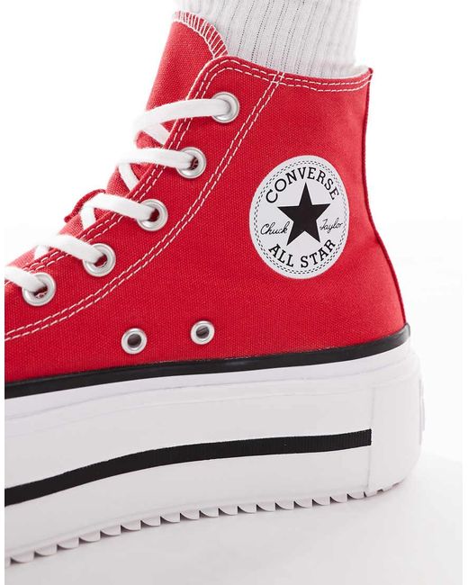 Chuck Taylor All Star Lift Double Stack di Converse in Red