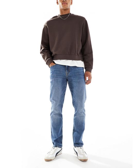 Superdry – cotton vintage – slim straight jeans in Blue für Herren