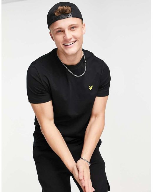 Lyle & Scott Black Cotton Logo T-shirt for men