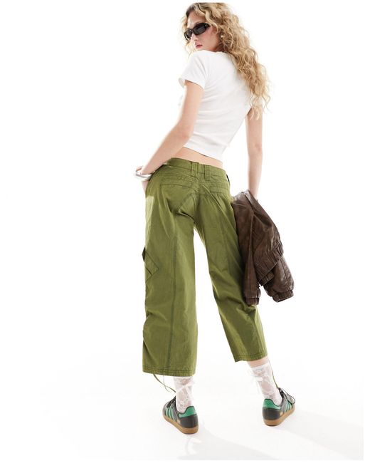 Pantalones capri Reclaimed (vintage) de color Green