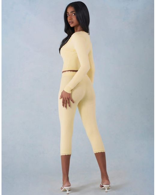Oh Polly Blue Scallop Edge Capri Pants Co-Ord