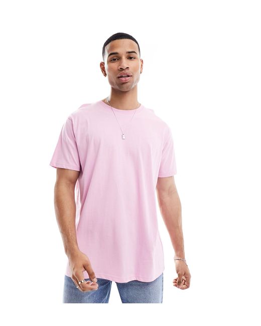 Brave Soul Pink Oversized T-shirt for men