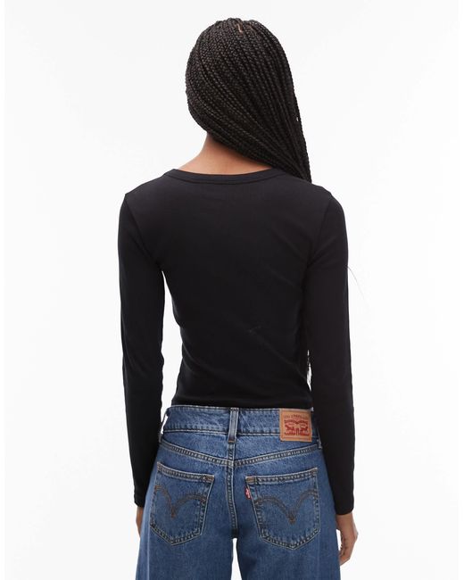 Top ras ASOS en coloris Black