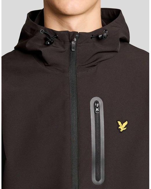 Lyle & Scott Black Light Jackets Branded Hooded Jacket for men