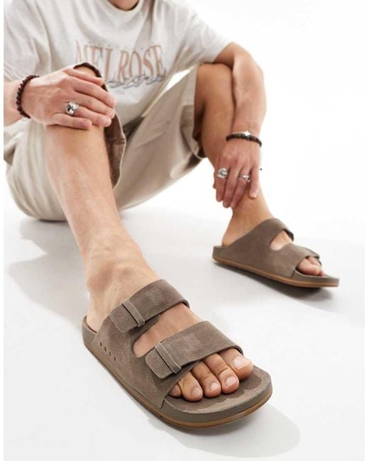 Reef White Ojai Two Bar Sandals for men