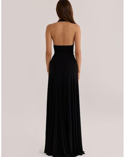 House Of Cb Black Natalina Custom Hand Beaded & Embellished Maxi Dress