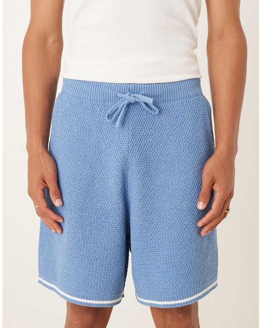 Pantalones Cortos Extragrandes De Punto De (Parte De Un Conjunto) ASOS de hombre de color Blue