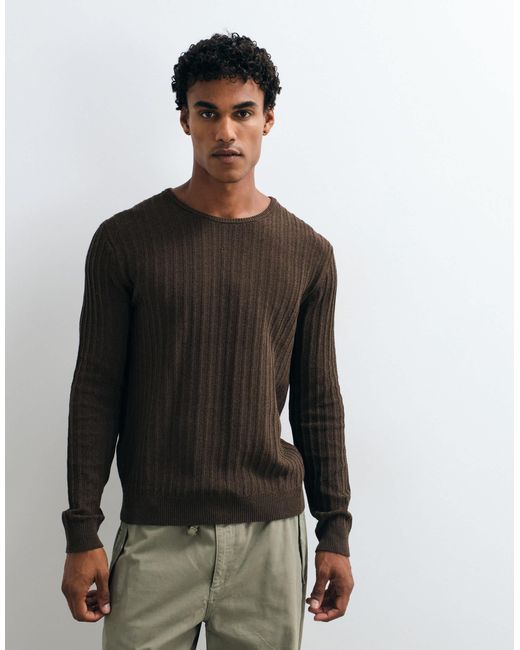 Pull léger Mango pour homme en coloris Brown