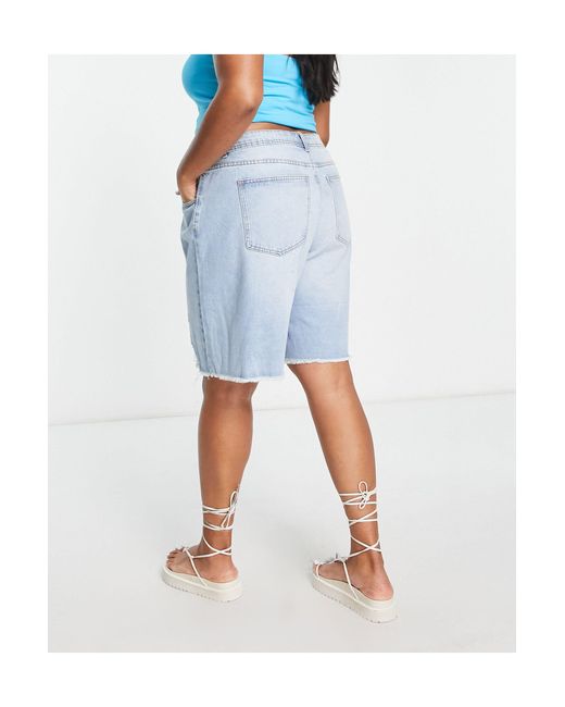 Noisy May Bermuda Denim Shorts in Blue | Lyst Australia