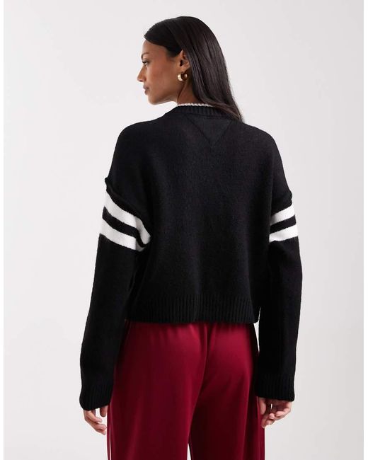 Tommy Hilfiger Black Varsity 85 Jumper