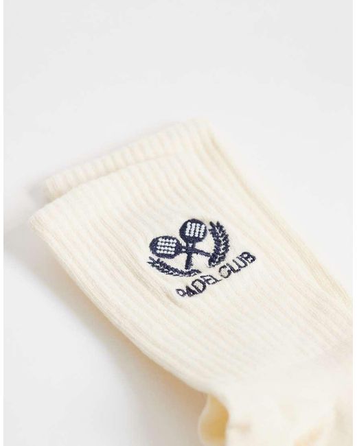 ASOS Natural Padel Club Ankle Socks