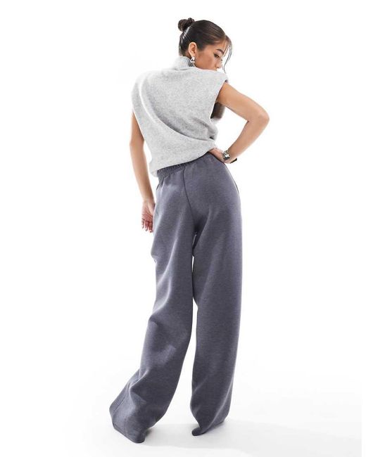 ASOS Blue Scuba-Style Fabric Tailored Trouser