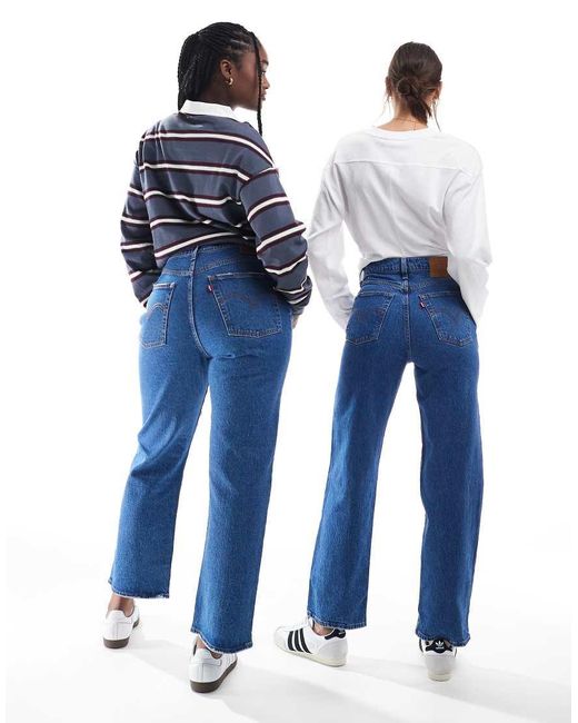 Levi's Blue Ribcage Straight Ankle Jeans