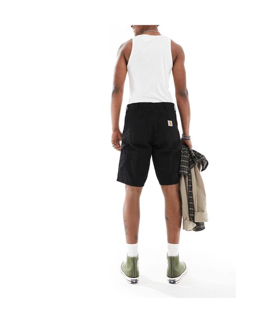 Pantalones cortos s single knee Carhartt de hombre de color Black