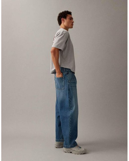 ASOS Blue Relaxed Tapered Jeans for men