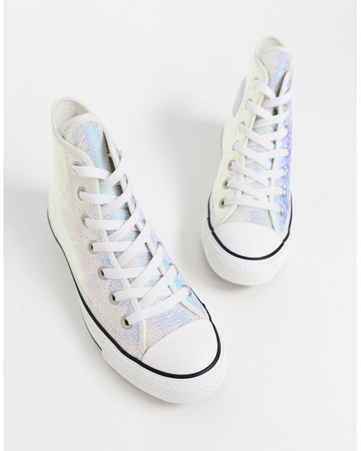 white sparkle chucks